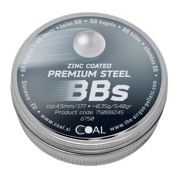 Diabolo Coal Premium Steel BBs 4,5 mm / .177 - zinkový povlak